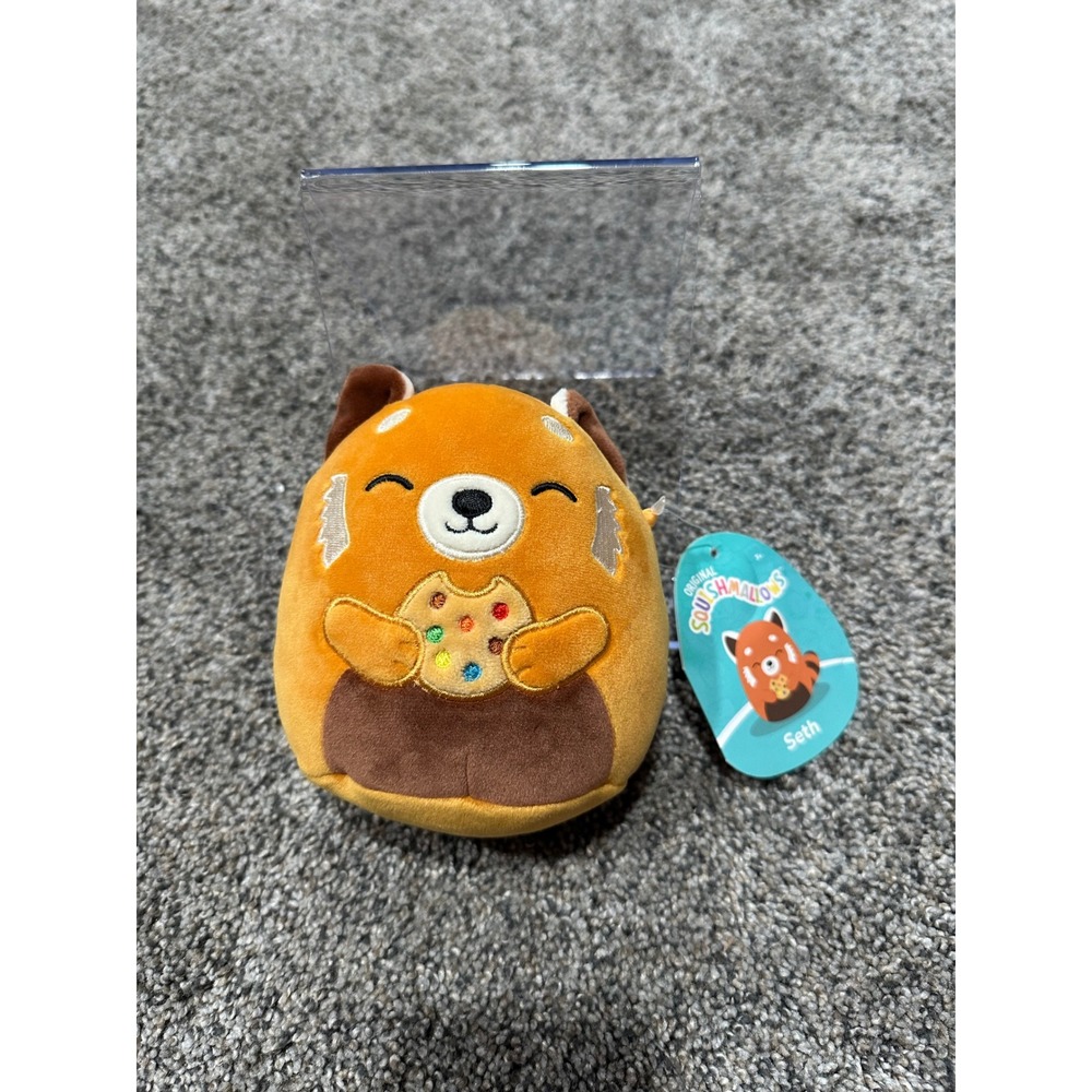 Squishmallows Seth the Red Panda with Cookie Plush Foodie Squad NWT